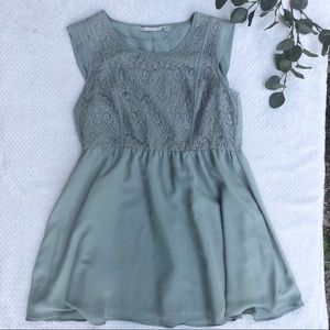 LC Lauren Conrad Iceberg Green Lace Dress